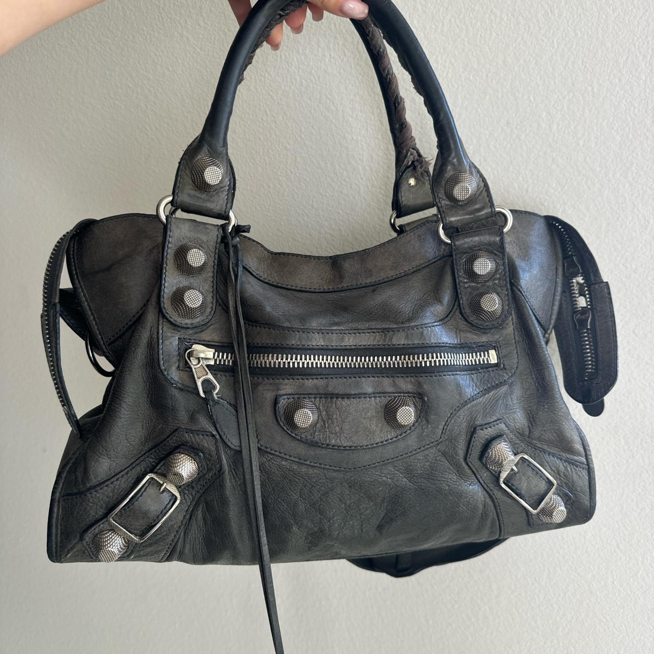 ๐ Authentic Balenciaga city bag gaint in black/grey Pre-owned ๐