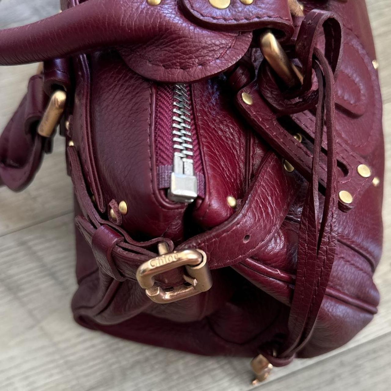 ๐ Authentic Burgundy Chloe paddington leather Pre-owned ๐