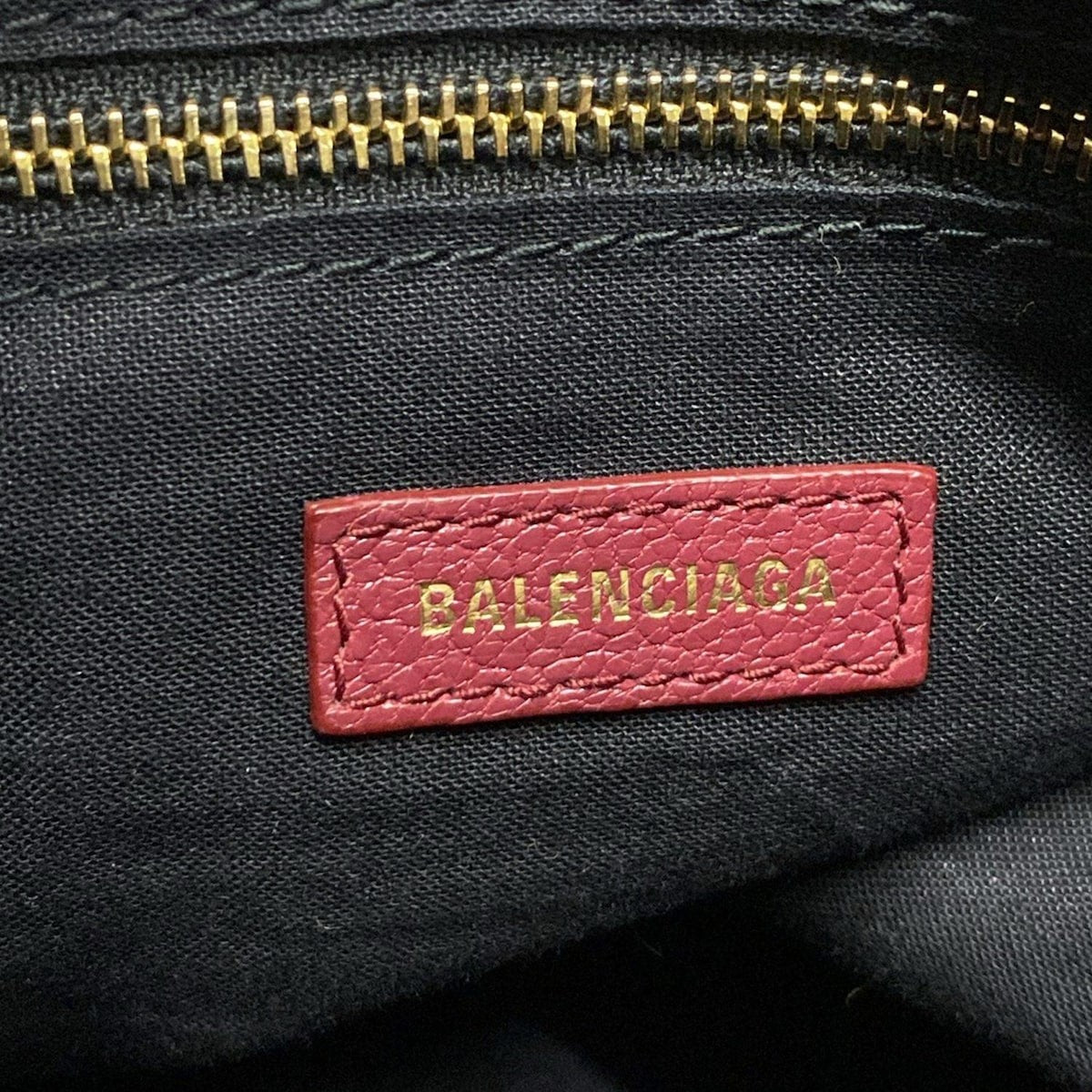 π Authentic BALENCIAGA Classic Metallic Edge City S 432831 Bordeaux Leather - Handbag Pre-owned π