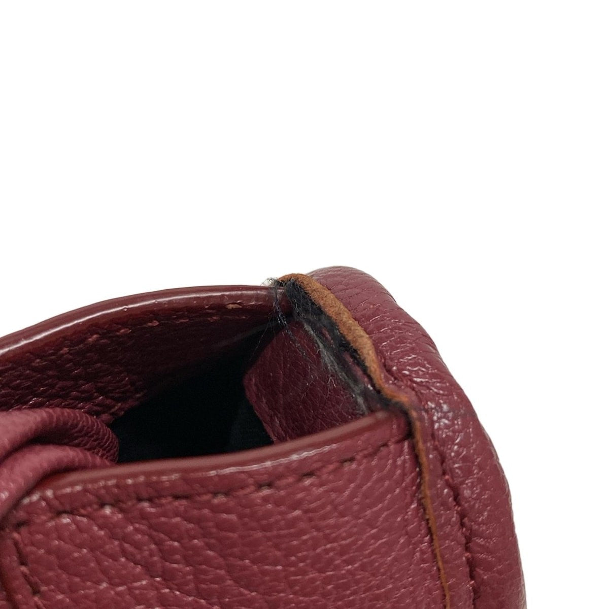 π Authentic BALENCIAGA Classic Metallic Edge City S 432831 Bordeaux Leather - Handbag Pre-owned π