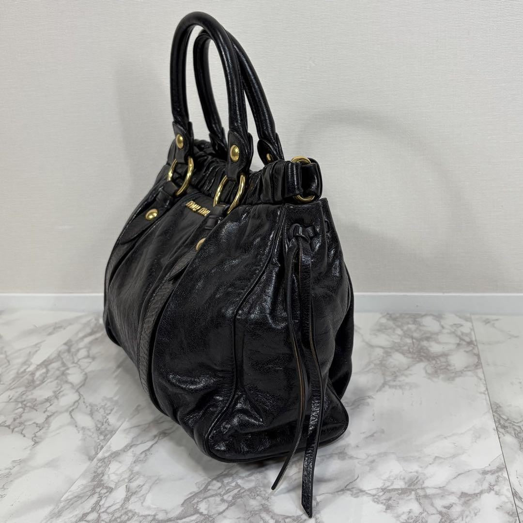 PreOwned Miu Miu 2way Handbag Shoulder bag Leather Black