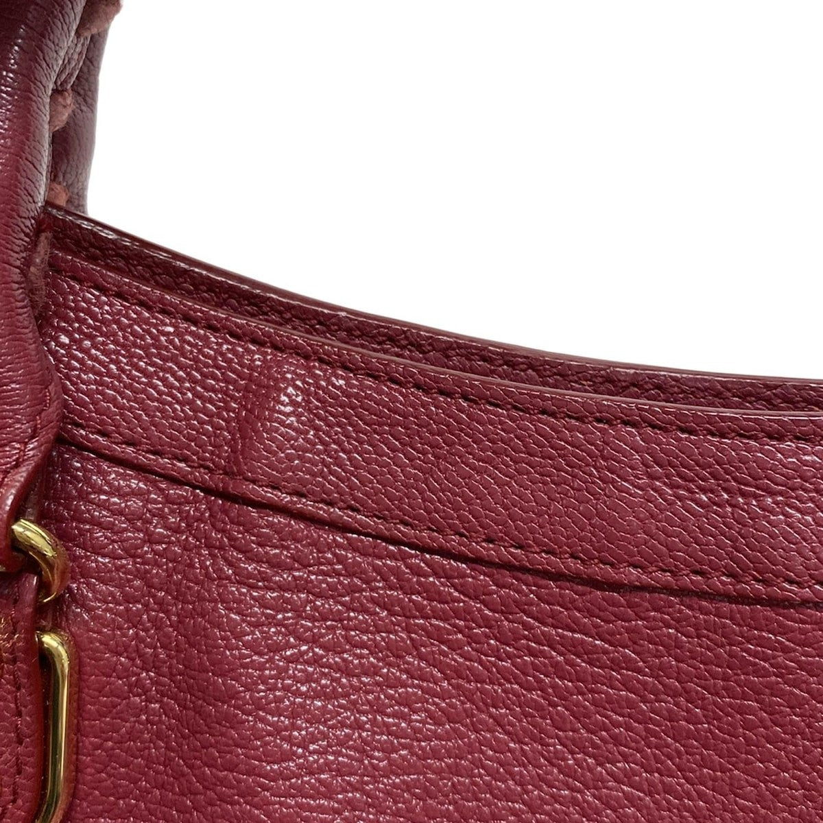 π Authentic BALENCIAGA Classic Metallic Edge City S 432831 Bordeaux Leather - Handbag Pre-owned π