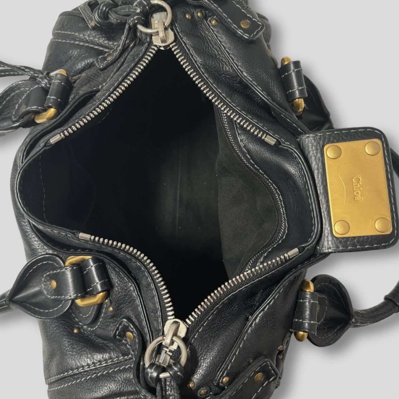 🌟 Authentic CHLOE Paddington Bag  Black Leather With Gold Lock Hardware Pre-owned 🌟