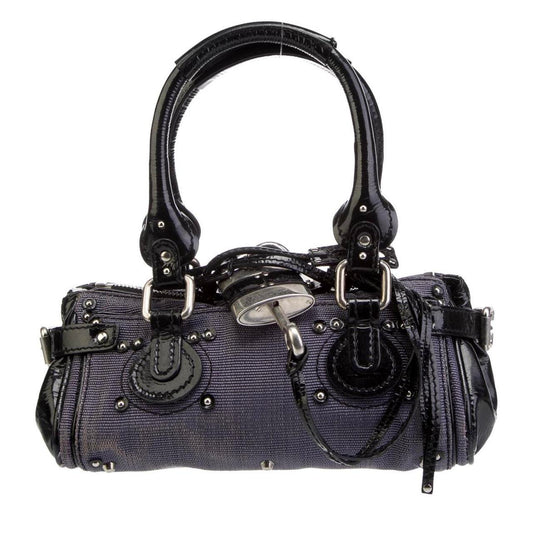 PreOwned vintage chloe leather trim paddington bag
